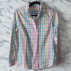 J. Crew NWT XS Pastel Plaid Women’s Button Down Shirt